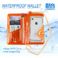 2015 hot sale PVC waterproof phone bag/wallet/moneybag with zipper